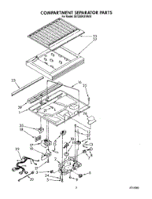 04 - Compartment Separator parts for Whirlpool Refrigerator 3ET22DKXVW00 from AppliancePartsPros.com