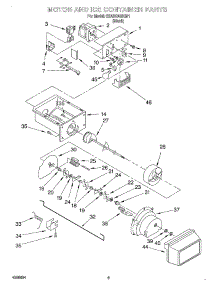 06 - Motor And Ice Container parts for Whirlpool Refrigerator 3XARG488G01 from AppliancePartsPros.com