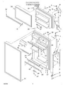 02 - Door parts for Whirlpool Refrigerator 4YET18GKFN00 from AppliancePartsPros.com