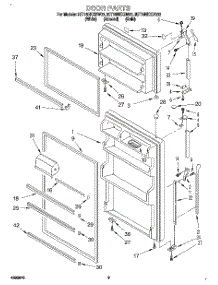 02 - Door parts for Whirlpool Refrigerator 3ET16NKXDW00 from AppliancePartsPros.com