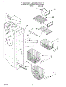 04 - Freezer Liner parts for Whirlpool Refrigerator 4YED27DQDW01 from AppliancePartsPros.com