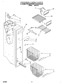 04 - Freezer Liner parts for Whirlpool Refrigerator 4YED25DQDW00 from AppliancePartsPros.com