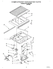03 - Compartment Separator parts for Whirlpool Refrigerator 3VET19ZKAW01 from AppliancePartsPros.com