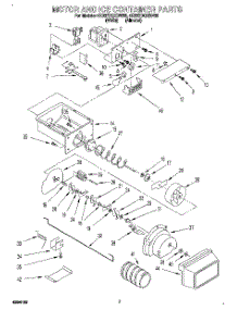 05 - Motor And Ice Container parts for Whirlpool Refrigerator 4ED27DQXDN00 from AppliancePartsPros.com