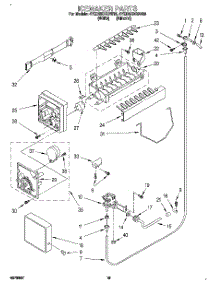 12 - Icemaker, Lit / Optional parts for Whirlpool Refrigerator 4YED25DQDW00 from AppliancePartsPros.com