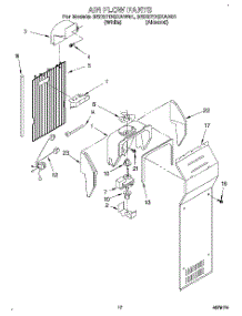 10 - Air Flow parts for Whirlpool Refrigerator 3ED27DQXAW01 from AppliancePartsPros.com
