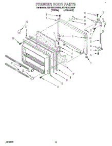 07 - Freezer Door parts for Whirlpool Refrigerator 3ET18DKXAW01 from AppliancePartsPros.com