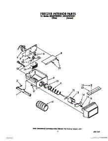 06 - Freezer Interior parts for Whirlpool Refrigerator 4ED25PWXWW01 from AppliancePartsPros.com