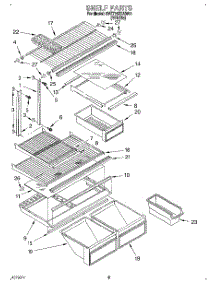 04 - Shelf parts for Whirlpool Refrigerator 3VET19ZKAW01 from AppliancePartsPros.com