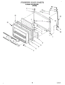 05 - Freezer Door parts for Whirlpool Refrigerator 3VET19ZKAW01 from AppliancePartsPros.com