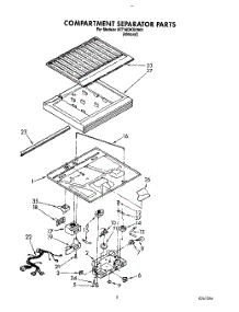 04 - Compartment Separator parts for Whirlpool Refrigerator 3ET18DKXXN01 from AppliancePartsPros.com