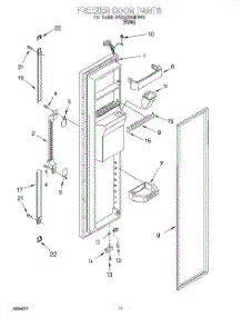 07 - Freezer Door parts for Whirlpool Refrigerator 3VED27DQDW00 from AppliancePartsPros.com