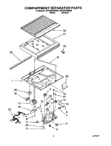 03 - Compartment Separator parts for Whirlpool Refrigerator 3ET22DKXBW00 from AppliancePartsPros.com