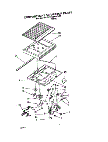 03 - Compartment Separator parts for Whirlpool Refrigerator 3VET23DKAW00 from AppliancePartsPros.com