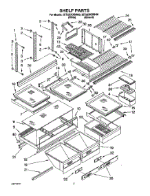 04 - Shelf, Lit / Optional parts for Whirlpool Refrigerator 3ET22DKXBW00 from AppliancePartsPros.com