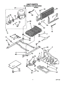 05 - Unit parts for Whirlpool Refrigerator 3VET23DKAW00 from AppliancePartsPros.com