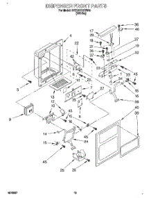 08 - Dispenser Front parts for Whirlpool Refrigerator 3VED27DQBW00 from AppliancePartsPros.com