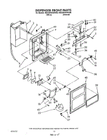 09 - Dispenser Front parts for Whirlpool Refrigerator 4ED25PWXWW00 from AppliancePartsPros.com
