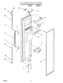 08 - Freezer Door parts for Whirlpool Refrigerator 3VED23DQEN01 from AppliancePartsPros.com