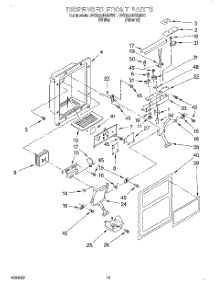 09 - Dispenser Front parts for Whirlpool Refrigerator 3VED23DQEN01 from AppliancePartsPros.com