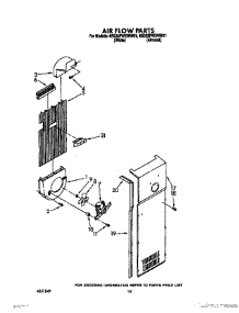 12 - Air Flow parts for Whirlpool Refrigerator 4ED25PWXWW01 from AppliancePartsPros.com