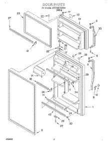 02 - Door parts for Whirlpool Refrigerator 3ET21NKXGW00 from AppliancePartsPros.com