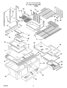 03 - Shelf parts for Whirlpool Refrigerator 3VET21DKDW03 from AppliancePartsPros.com