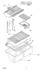05 - Shelf, Optional parts for Whirlpool Refrigerator 3ET21NKXGW00 from AppliancePartsPros.com