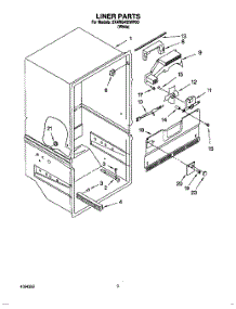 02 - Liner parts for Whirlpool Refrigerator 3XARG495WP00 from AppliancePartsPros.com