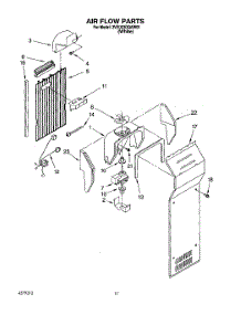 10 - Air Flow parts for Whirlpool Refrigerator 3VED23DQAW01 from AppliancePartsPros.com