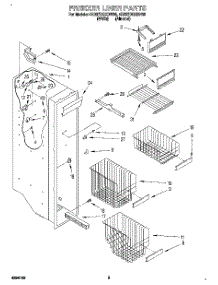 04 - Freezer Liner parts for Whirlpool Refrigerator 4ED27DQXDW00 from AppliancePartsPros.com