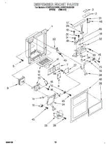 08 - Dispenser Front parts for Whirlpool Refrigerator 4ED27DQXDW00 from AppliancePartsPros.com