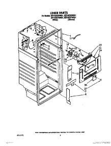 03 - Liner parts for Whirlpool Refrigerator 3ET16ZKXWW01 from AppliancePartsPros.com