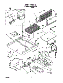 05 - Unit parts for Whirlpool Refrigerator 3XARG495WP00 from AppliancePartsPros.com