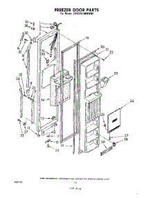 07 - Freezer Door parts for Whirlpool Refrigerator 3EHD261MMWR0 from AppliancePartsPros.com