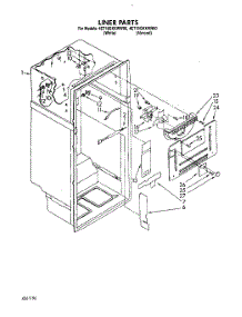 04 - Liner parts for Whirlpool Refrigerator 4ET18GKXWW00 from AppliancePartsPros.com