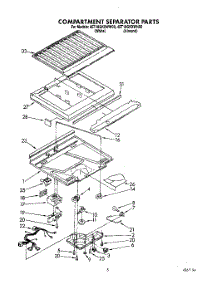 05 - Compartment Separator parts for Whirlpool Refrigerator 4ET18GKXWW00 from AppliancePartsPros.com
