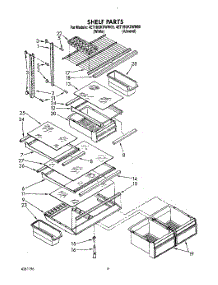 06 - Shelf parts for Whirlpool Refrigerator 4ET18GKXWW00 from AppliancePartsPros.com