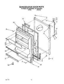 09 - Refrigerator Door, Lit / Optional parts for Whirlpool Refrigerator 4ET18GKXWW00 from AppliancePartsPros.com