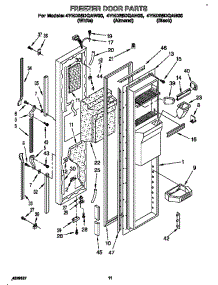 04 - Freezer Liner parts for Whirlpool Refrigerator 4YED25DQAW00 from AppliancePartsPros.com