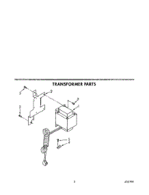 03 - Transformer parts for Whirlpool Refrigerator 3ED25RQXXW00 from AppliancePartsPros.com