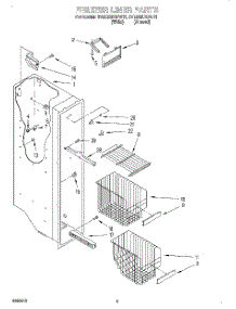 04 - Freezer Liner parts for Whirlpool Refrigerator 3VED23DQFW01 from AppliancePartsPros.com
