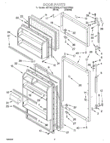 02 - Door parts for Whirlpool Refrigerator 4ET14GKXFN02 from AppliancePartsPros.com