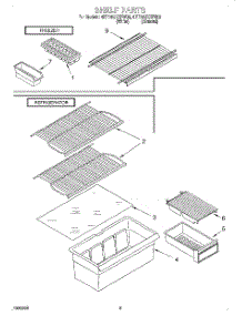 05 - Shelf parts for Whirlpool Refrigerator 4ET14GKXFN02 from AppliancePartsPros.com