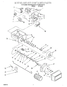 06 - Motor And Ice Container parts for Whirlpool Refrigerator 3VED23DQFN01 from AppliancePartsPros.com