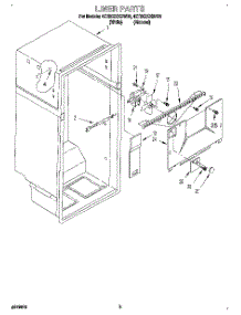 02 - Liner parts for Whirlpool Refrigerator 4ET20ZKXBN00 from AppliancePartsPros.com