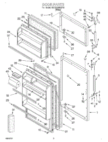 02 - Door parts for Whirlpool Refrigerator 3XARG468GF00 from AppliancePartsPros.com