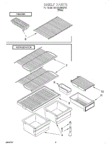 05 - Shelf parts for Whirlpool Refrigerator 3XARG468GF00 from AppliancePartsPros.com