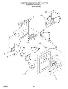 07 - Dispenser Front parts for Whirlpool Refrigerator 3KART730GW00 from AppliancePartsPros.com
