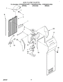 10 - Air Flow parts for Whirlpool Refrigerator 4YED25DQAW00 from AppliancePartsPros.com